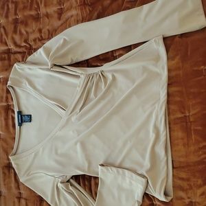 Express blouse size small tan